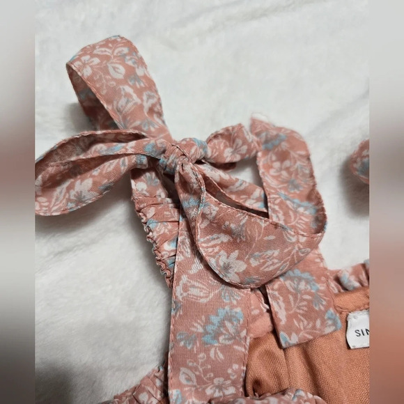 Sincerely Jules Tiered Floral Peasant Maxi Dress, Tie Straps, Ruffles, EUC! - Picture 6 of 7